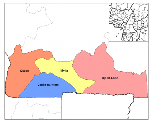 Carte de la région du SUD